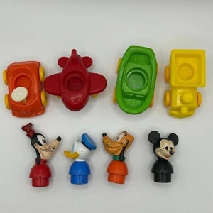 Vintage Illco Disney Little People Figur Mickey Goofy Pluto Donald Duck Fahrzeuge - Bild 1 von 9