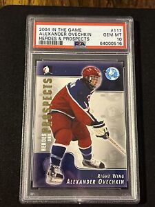 Alexander Ovechkin 2004 In The Game Heroes & Prospects #117 Rookie Card PSA 10