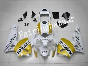 Kit de carenado molde de inyección ABS blanco dorado respol apto para CBR600RR 2003 2004 respol - Imagen 1 de 8