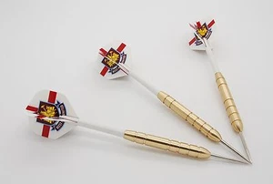 21g Brass Darts Set - West Ham United - Football Flights, Stems & Case - Picture 1 of 2