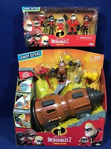 Nuovo TUNNELER PLAYSET & FAMILY PACK - PIXAR INCREDIBILI 2 Junior Supers 6 FIGURE - Foto 1 di 12