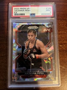 2022 Panini Prizm UFC #146 - JULIANNA PENA - CRACKED ICE! PSA 9 MINT