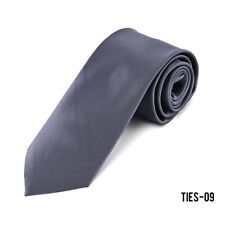 Mens Dress Tie Skinny 8cm Solid Color Casual Plain Slim Suit Necktie Wedding