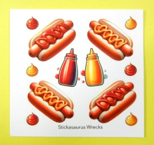 Hot Dogs Mini Sticker Sheet - Picture 1 of 3