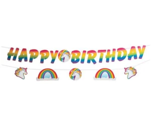 Happy Birthday Letter Backdrop Banner Party Decorations 7 ft. x 6" - Picture 1 of 1