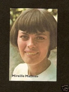 Mireille Mathieu  Vintage 1960s French Card - Picture 1 of 1