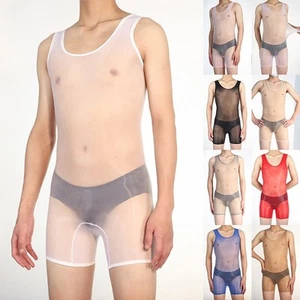 Pigiama uomo lingerie sexy alto elasticizzato tessuto nylon stile sexy - Foto 1 di 63
