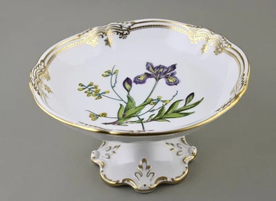 STUNNING SPODE CHINA ENGLAND STAFFORD FLOWERS COMPORT OR PEDESTAL DISH MINT! - Image 1 of 4