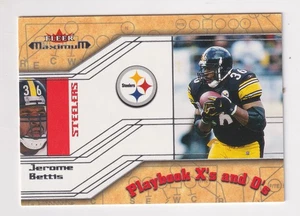 Fleer Maximum Playbook X's and O's 2002 #XO19 JEROME BETTIS Pittsburgh Steelers - Imagen 1 de 2
