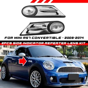 For Mini R57 Convertible 09-14 2x Side Indicator Repeater Lens Kit 63137188613 - Picture 1 of 5