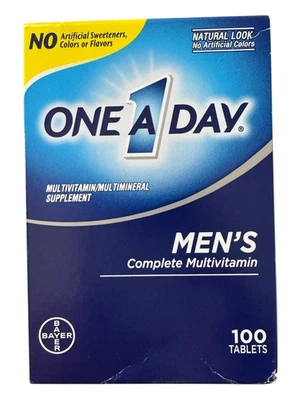 Tabletas multivitamínicas completas de un día para hombres - 100 unidades - Ex: 7/26 Foto 1 de 4