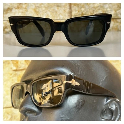 639 Vintage Persol Ratti Sunglasses Meflecto Wide Big Arms 1960's Medium 51mm - Image 1 of 4