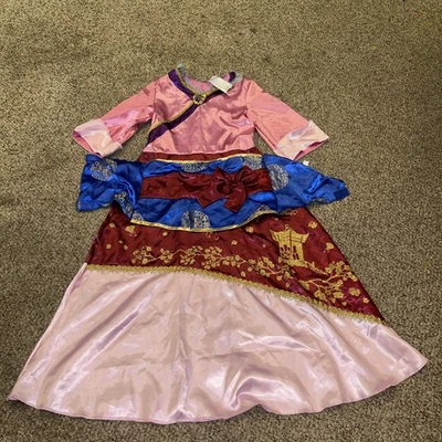 Vestido Disfraz Mulan Deluxe Princesa Disney Niñas Halloween Mediano 7-8 Foto 1 de 4