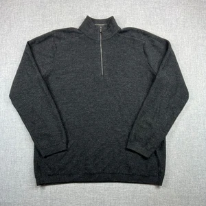 Smartwool 1/4 Zip Pullover Sweater Men L Merino Wool Gray Casual Outdoors Layer - Picture 1 of 11