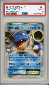 2016 Pokemon XY Evolutions Blastoise EX #21 PSA 9 - Picture 1 of 2