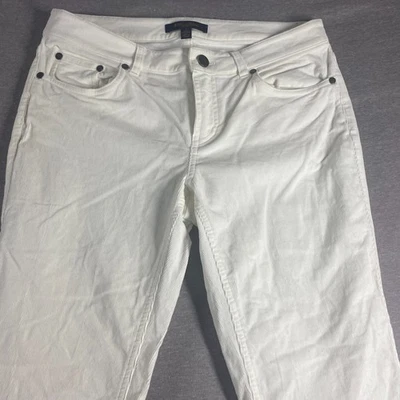 Calça Brooks Brothers Feminina 4 Branco Cordouroy Natalie Fit Clássica - Imagem 1 de 4