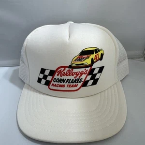 Neuwertige Vintage 90er Kellogs Racing Trucker Baseballmütze Kappe Druckknopflasche 1992 NASCAR - Bild 1 von 10