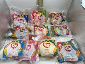 McDonalds Ty Teenie Beanie Babies Complete 1996 Set All sealed Happy Meal 10pcs - Picture 1 of 8