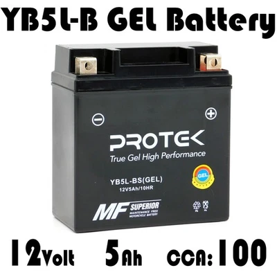 12V 5Ah YB5L-B 12N5-3B Maintenance Free Factory Activated AGM Sealed Gel Battery - Image 1 of 4