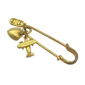 Auth GIVENCHY - Gold Hardware Brooch - Picture 1 of 4