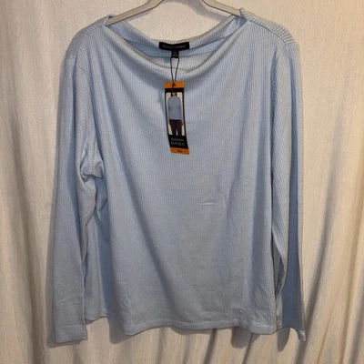 (NUEVO) Suéter Banana Republic XX Para Mujer Grande Azul Manga Larga Cuello Capucha Foto 1 de 4