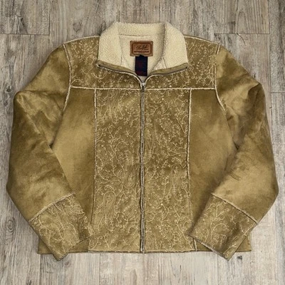 Ralph Lauren винтажный коричневый цветочный выстеганная 80-х искусственной замши куртка женский размер M - Изображение 1 из 4