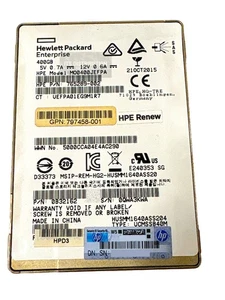 797458-001 I HP 400 GB 3.5" Bare Internal Solid State Drive 765289-002 0B32162 - Picture 1 of 3