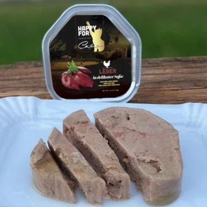 HAPPY FOR Cats Premium Katzenfutter getreidefrei  Leber Pastete 60 x 99,2g - Bild 1 von 3