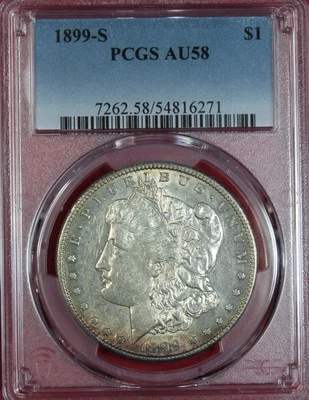 1899-S MORGAN DOLLAR PCGS AU58 - Image 1 of 4