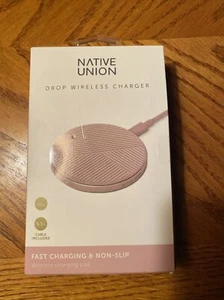Native Union Drop - High Speed Wireless Charger [Qi Certified] 10W (Rose) - Picture 1 of 3
