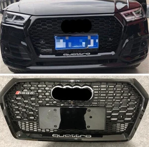 Parachoques delantero negro rejilla malla parrilla para Audi Q5 RSQ5 2018-2020 - Imagen 1 de 4