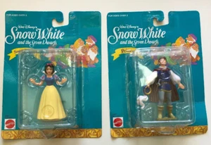 NEW RARE Disney Snow White and Prince Figurines Mattel 66968 66967 - Imagen 1 de 4