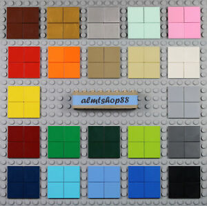 LEGO - 2x2 Tiles - PICK YOUR COLORS Smooth Finishing Plate Square Solid Bulk Lot