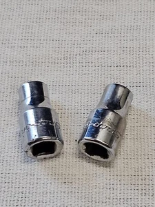 2 Snap-on Shallow Standard Socket Sae 12 6 Point 1/4" Drive TMD8 TM8 1/4" USA - Picture 1 of 9