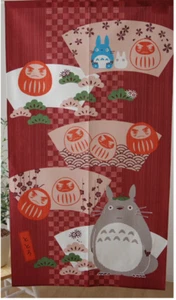 My Neighborhood Totoro Daruma Pattern 'Noren' Tapestry Partition NEW F/S - Picture 1 of 2