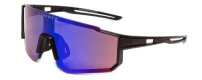Coyote Cobra Sport Shield Polarized Sunglasses in Black Grey/Purple Mirror 135mm - Image 1 of 4
