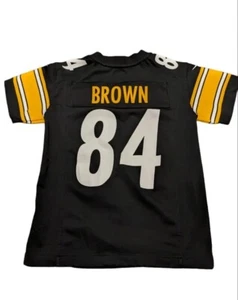 Pittsburgh Steelers #84 Antonio Brown Nike Jersey Youth Small Black And Yellow - Picture 1 of 8