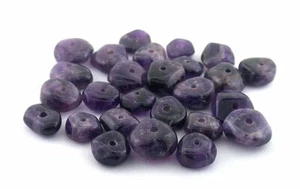 30.32 Grams Natural Medium Dark Amethyst Polished Nugget Beads CLOSEOUT 2 - Picture 1 of 2