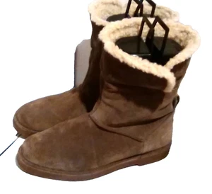 Clarks Drafty Haze Tan Suede Fleece Lined Boots - UK 8 EU 42 US 10,5 - Bild 1 von 10