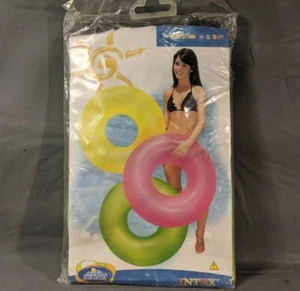 Intex The Wet Set Size 2004 36" Neon Green Vinyl Neon Frost Tube Brand New - Picture 1 of 2