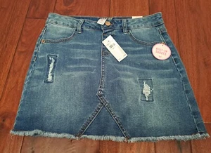 Justice Denim Jean Skirt Size 14 NWT Blue - Picture 1 of 3