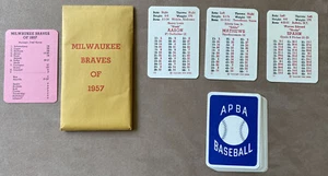 APBA 1957 MILWAUKEE BRAVES Baseball GTOP GTP tolle Teams der Vergangenheit Set AARON - Bild 1 von 1