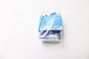 (20-Pk) Midwest Fastener Conical Anchors With Screws Plastic # 14-16 x 1-1/2" - Picture 1 of 1