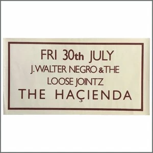 J. Walter Negro & The Loose Jointz 1982 Hacienda Manchester Concert Poster (UK) - Imagen 1 de 1