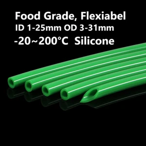 Tubo de silicona verde grado alimenticio cerveza leche tubo de agua manguera de goma suave Φ 3-31 mm - Imagen 1 de 9