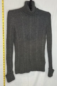 EXPRESS grauer lockerer Strick Grobstrick Rollkragen Pullover Pulli Gr. M - Bild 1 von 6
