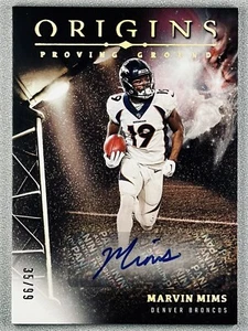 Firmas de terreno de prueba Marvin Mims 2024 Panini Origins/99 #PGSMMI - Imagen 1 de 2