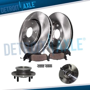 Front Disc Brake Rotors Pads + Wheel Hub Bearing for 2000 2001 Dodge Ram1500 RWD - Picture 1 of 8