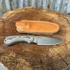 Bradford Knives Guardian 3 w/False Edge Stonewash Leather Sheath 3D Handle