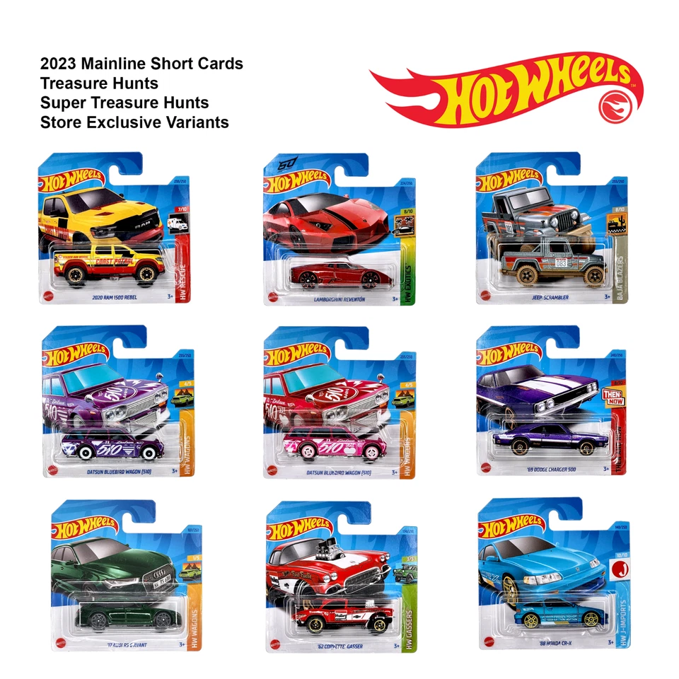 Tarjeta corta Hot Wheels 2023 Mainline escala 1/64 surtido básico Foto 1 de 1